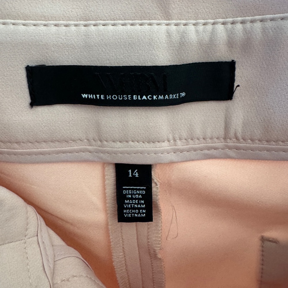 White House Black Market Pale Pink Tailored Suit with Ankle Length Pants - Picture 8 of 9